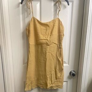 Flirty Mahina Light Mustard Dress